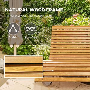Sedia a dondolo da esterno in legno di teak 51.25x23.5x23.5 con seduta a doghe per rilassarsi in giardino, parco o appartamento - Product Image 6