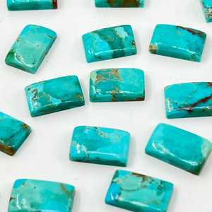 Turquesa azul Mohave en forma de cabujón rectangular, piedra preciosa suelta para la fabricación de joyas - Product Image 2