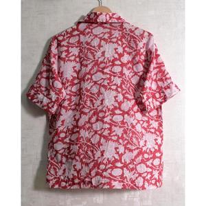 Women Floral Printed Cotton Pajama Set Short Sleeve Turn-down Collar <b>Button</b> Fly Casual Summer Sleepwear - Product Image 4