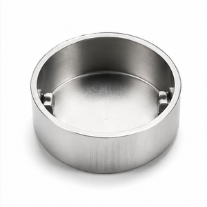 Support d'extrémité de main courante moderne en acier inoxydable argenté pour balustrade en verre et escalier de porche/balcon - Product Image 6
