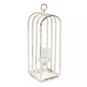 Vintage Distressed Finished Outdoor Metal Table <b>Lanterns</b> Wedding Decorative Farmhouse 21" <b>Large</b> Hanging Pillar <b>Candle</b> <b>Lanterns</b> - Product Image 6