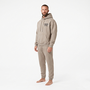 Custom Men's <b>Oversized</b> Drop Heavyweight Cotton Hoodie <b>Jogger</b> Set Streetwear Tracksuit Pullover Sweatshirt Two Piece Casual Wear - Product Image 2