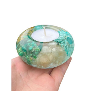 Porte-bougie moderne en résine écologique pour la décoration de Noël et d'anniversaire, aménagement intérieur de salle à manger et d'hôtel - Product Image 1