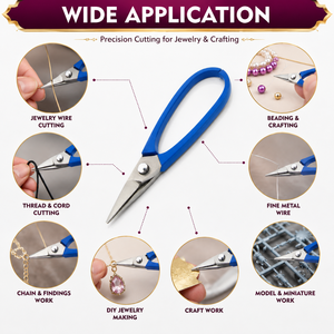 Ciseaux de bijoutier à poignées fermées, outil de précision pour la fabrication de bijoux, la découpe de métaux et l'artisanat, ZetomedPro - Product Image 3