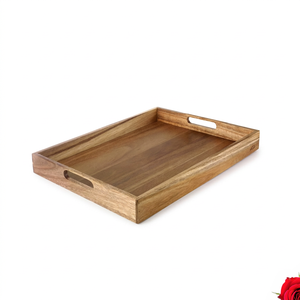 Handmade Wholesale Custom OEM ODM <b>Oval</b> Wooden Serving Tray <b>Coffee</b> <b>Table</b> Organizer Decorative Wood Platter DECORYUG - Product Image 4
