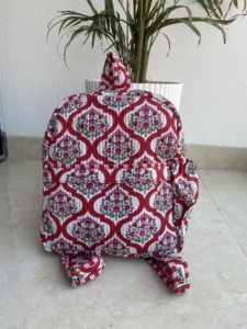 Pinkcityhandloom Indian Handmade Cotton Softback Durable Portable High Quality <b>Kids</b> School <b>Backpack</b> Floral Print Bag - Product Image 4