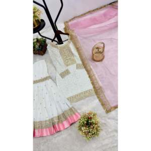 Designer Women's Party Wear Top-Bottom and Fancy Dupatta Set - Product Image 3