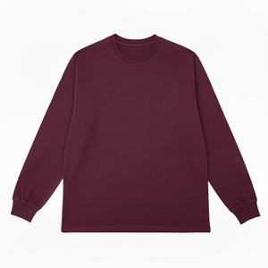 เสื้อสเวตเชิ้ตคอกลมแขนยาวผู้ชาย สีน้ำเงินล้วน ผ้าถัก สวมใส่สบาย ทรงปกติ พิมพ์ลายตามสั่ง คุณภาพสูง - Product Image 6