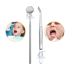 CLASTY INSTRUMENTS Juego de Instrumentos Quirúrgicos Dentales de Acero Inoxidable, Kit de Herramientas Ortodónticas Manuales, Espejo, Pinzas, Abridor de Boca - Product Image 3