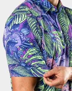 Chemise de golf personnalisée ODM en maille décontractée, séchage rapide, coupe ajustée, surdimensionnée, avec logo imprimé sur le devant, en tissu popeline anti-plis - Product Image 5