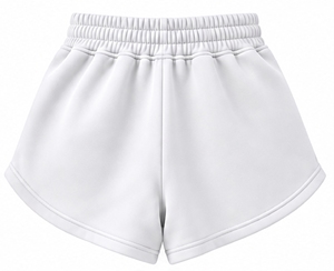 Index Sportswear Women's White Shorts <b>Skirt</b> High <b>Waist</b> <b>Elastic</b> Breathable Pockets Left Leg Logo Sporty Style Knitted Polyester - Product Image 2