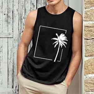 Camiseta sin Mangas para Hombre 100% Algodón y Poliéster, Color Sólido, Ropa Masculina, Camisetas sin Mangas Extra Grandes, Precio Bajo, Transpirable y de Secado Rápido - Product Image 4