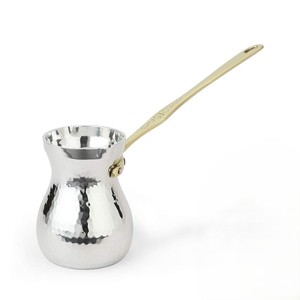 Decorative Engraved Cezve Coffee <b>Pot</b> With Wooden Handle - Product Image 1
