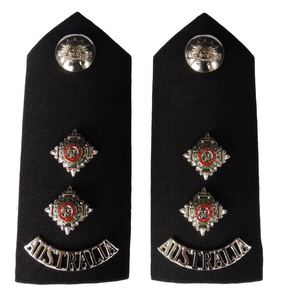 Épaulettes de luxe brodées à la main de haute qualité avec insigne métallique pour uniforme australien - Personnalisables et lavables - Product Image 6