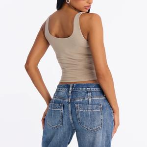 Débardeur de yoga à double bretelle pour femme, maintien élevé, respirant, séchage rapide, extensible dans quatre directions, vêtements de sport pour la gym et la course en extérieur BD - Product Image 3