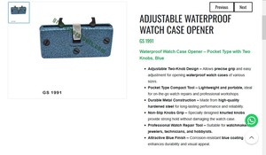 Adjustable Waterproof Watch <b>Case</b> Opener Pocket Type Two Knob Watch Repair Tool|Item No GS-1991 - Product Image 3