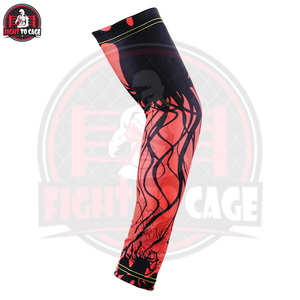 Manchon de compression pour bras pour jeunes et adultes – Produit de qualité supérieure en rouge et noir – Nouveauté - Product Image 2