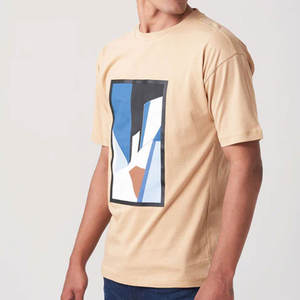 Camiseta de algodón 100% de último estilo y nuevo diseño, ropa urbana con logo impreso personalizado, corte holgado, precio al por mayor para hombre - Product Image 2