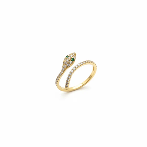 Bague en pierre de serpentine naturelle, accessoire de mode haut de gamme pour les boutiques de cadeaux, les magasins en ligne et les collections de boutiques. - Product Image 1