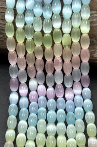 ลูกปัดพลอยเซเลไนต์สีรุ้งธรรมชาติ รูปทรงหลอด สีรุ้งสวยงาม คุณภาพสูง ความยาวเต็มเส้น 15.5 นิ้ว - Product Image 6