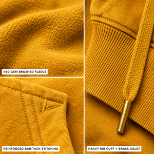 Sudadera con Capucha Extra Grande de Alta Calidad para Hombre, 400GSM, Algodón Grueso, Personalizable con Logotipo, Estilo Urbano, Sudadera de Invierno Antiarrugas - Product Image 2