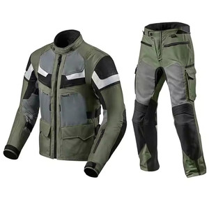 Combinaison de moto pour homme, veste et pantalon de course imperméables en Cordura, multicolores, avec doublure thermique intérieure pour moto - Product Image 2