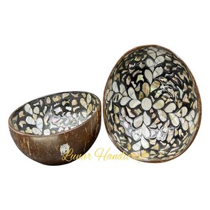 Best Price Customizable Colors Hand Painted Coconut Lacquer Bowl Decorative Food <b>Serving</b> <b>Spoon</b> Directly From Vietnam - Product Image 4