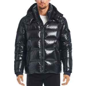 Fully Customized Men's Waterproof Canvas Puffer <b>Jackets</b> Polyester Wadding Filled Winter DDP Shipping - Product Image 1