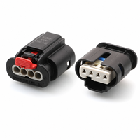 Conector Automotriz Sellado Impermeable Jinhang4p-YH de 4 Pines, de Cobre y Nylon Amarillo con Bloqueo CPA, Conector Hembra para Sensores de Coche