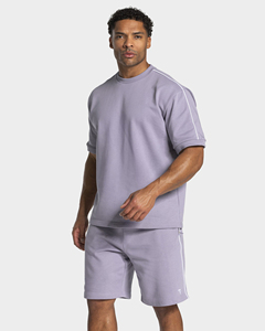 T-shirt de sport oversize avec lignes contrastées pour l'entraînement – Fabricant de vêtements de sport personnalisés - Product Image 1