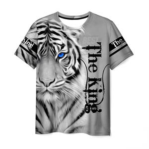 Camiseta Sólida para Hombre, Estilo Casual Urbano, Manga Corta, Transpirable, de Algodón, con Sublimación 3D, Corte Regular, Ropa Urbana - Product Image 2