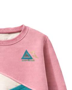 Sudadera de Forro Polar Personalizada con Bloques de Color Rosa y Verde Azulado, Logotipo Bordado, para Mujer, Mezcla de Algodón, Cuello Redondo, Informal de Invierno, Personalizada OEM - Product Image 6