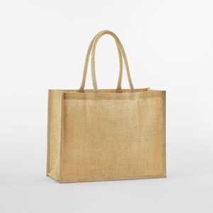 <b>Medium</b> Black Jute Fashion Shopping <b>Bag</b> with Hand Length Handles for Groceries - Product Image 3