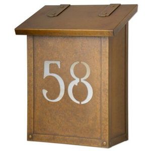 Premium Copper Mailbox Decorative Outdoor <b>Letter</b> <b>Box</b> Handmade Vintage Copper Mailbox Outdoor Wall Mount Mailbox - Product Image 5