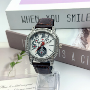 <span class=keywords><strong>Montre</strong></span> à quartz pour <span class=keywords><strong>homme</strong></span> NIAICE, luxe léger, cadran ajouré tendance incrusté de diamants, <span class=keywords><strong>bracelet</strong></span> en cuir motif crocodile, <span class=keywords><strong>montre</strong></span>-<span class=keywords><strong>bracelet</strong></span> de style professionnel - Product Image 3