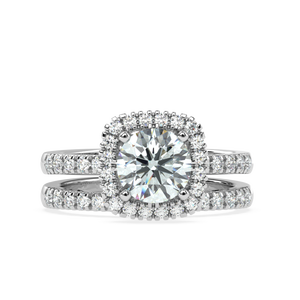 Anillo de Diamante Natural de 1.32 Quilates, Color H, Claridad VS1, Oro Blanco de 14 Quilates, 0.85g, Hecho a Mano con un Impresionante Diamante Incrustado - Product Image 3