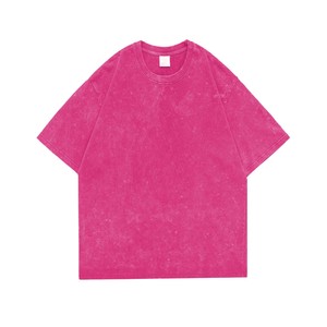 เสื้อยืดสีพื้นเรียบแบบสวมไหล่ตกสำหรับผู้ใหญ่ ฟรีไซส์ ล้างสีแบบแอซิดวอช - Product Image 1