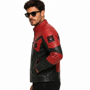 Men Leather <b>Jacket</b> Premium Leather Outerwear Comfortable Lining Durable Construction Classic Design For Casual Daily Wear Travel - Product Image 4