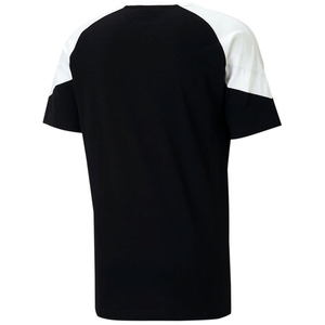 Camiseta Color Block Negra y Blanca, 100% Algodón Jersey, Manga Corta, Cuello Redondo, Ropa Casual Transpirable, Camisetas de Moda para Hombre - Product Image 2