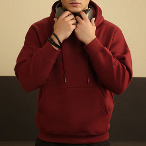 Sweat-shirts à capuche surdimensionnés en molleton épais à double couche, imprimés sur mesure, 100% coton, brodés, pour l'automne et l'hiver - Product Image 1