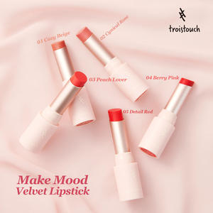 TROISTOUCH Make Mood Velvet <b>Lipstick</b> 05 Derail Red Moisturizing Korean Velvet Lip Color Beauty Makeup - Product Image 4
