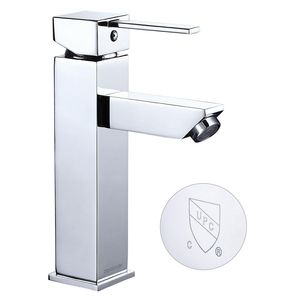 Rubinetto per lavabo cromato a 1 foro con altezza del beccuccio di 4 pollici - Product Image 1