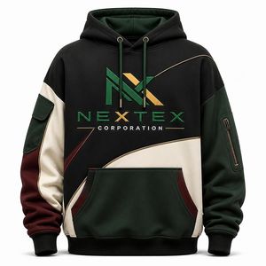 Sudadera con Capucha para Hombre, Diseño Color Block, Manga Larga, con Bolsillos Utilitarios en las Mangas - Product Image 3
