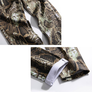 Men's Formal Cotton Chino Pants Custom Logo High Waist Straight Long Design for Business Casual Use Reflect Print Official Style - Product Image 2