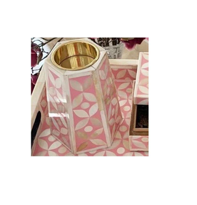 High Quality Bone Inlay Candle <b>Holder</b> pink Color Best Piece Craft <b>Tealight</b> <b>Holder</b> for Home Christmas Decoration Natural Crafts - Product Image 4