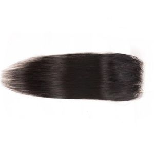 Extensiones de Cabello Virgen Indio Closure, 40 g, 100% Cutícula Alineada, Trama Única, Puntas Completas, Negro Liso - Product Image 3