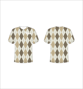 เสื้อยืดแขนสั้นลายอาร์ไกล์สำหรับผู้ชาย ทรงปกติ คอกลม สไตล์ลำลอง ผ้าทอ พิมพ์ลาย ด้านหน้ามีโลโก้ - Product Image 1