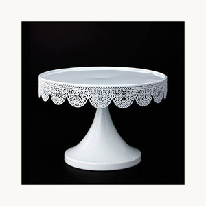 Stylish Metal White Color Cake Stand New Design Customized Cake Pastry Serving <b>Tray</b> New Arrival Home Decoration - Product Image 1