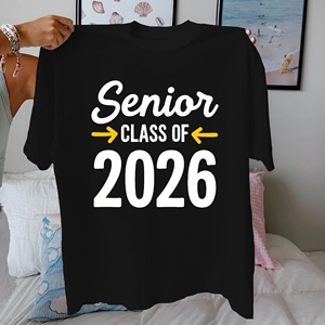 Senior Class of 2026 Camiseta cómoda de algodón puro para mujer - Product Image 1