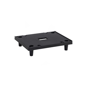 Plaque de base rectangulaire noire pour pieds de meuble avec pieds à cheville, support de montage métallique pour armoire et support d'écran - Product Image 1
